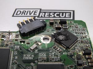 Repair of burnt smooth motor-controller chip on Western Digital drive Data Recovery Ireland
